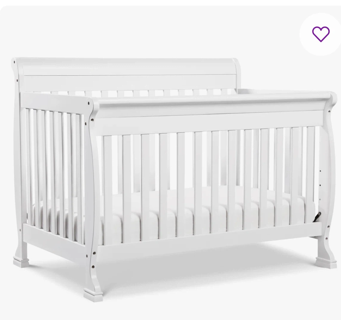 White wooden Convertible Crib 4-in-1 - photo 2