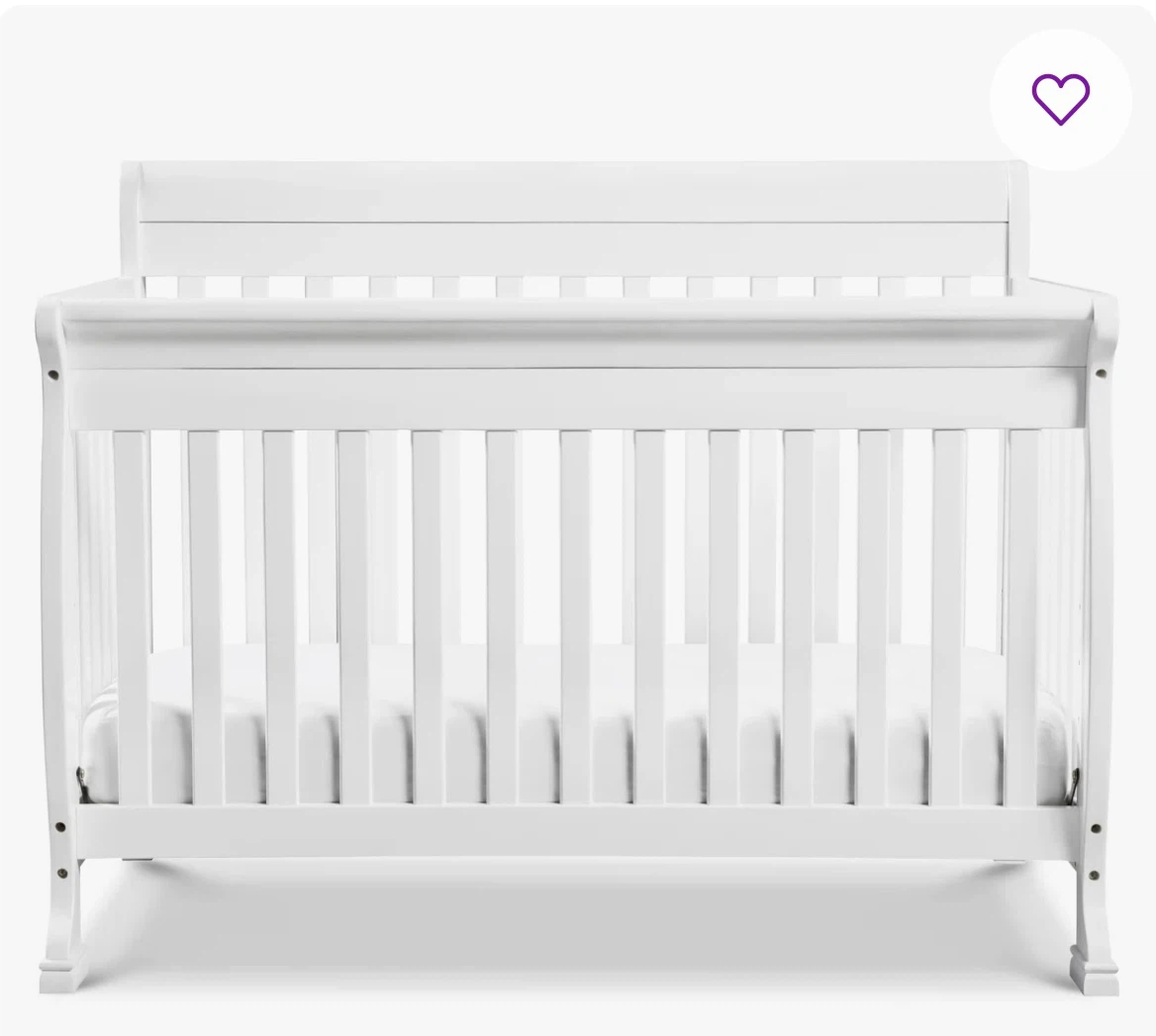 White wooden Convertible Crib 4-in-1 - photo 3
