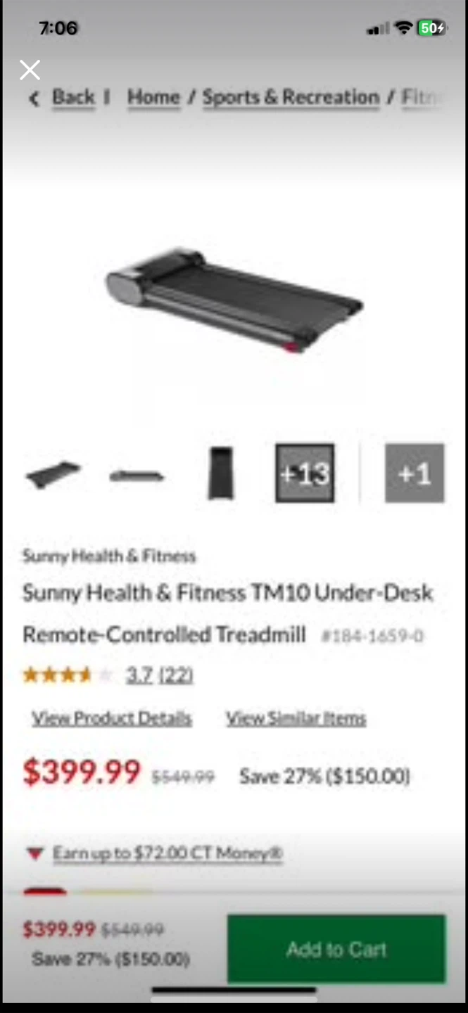 Sunny Under Desk Walking Pad Treadmill – Excellent Condition - photo 2