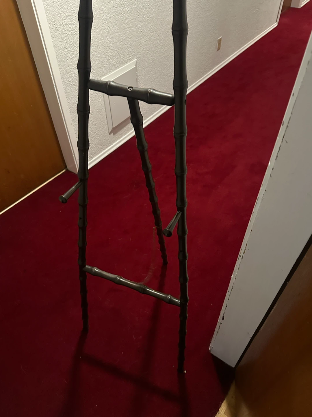 Hollywood Regency Faux Bamboo Wood Art Display Easel - photo 3