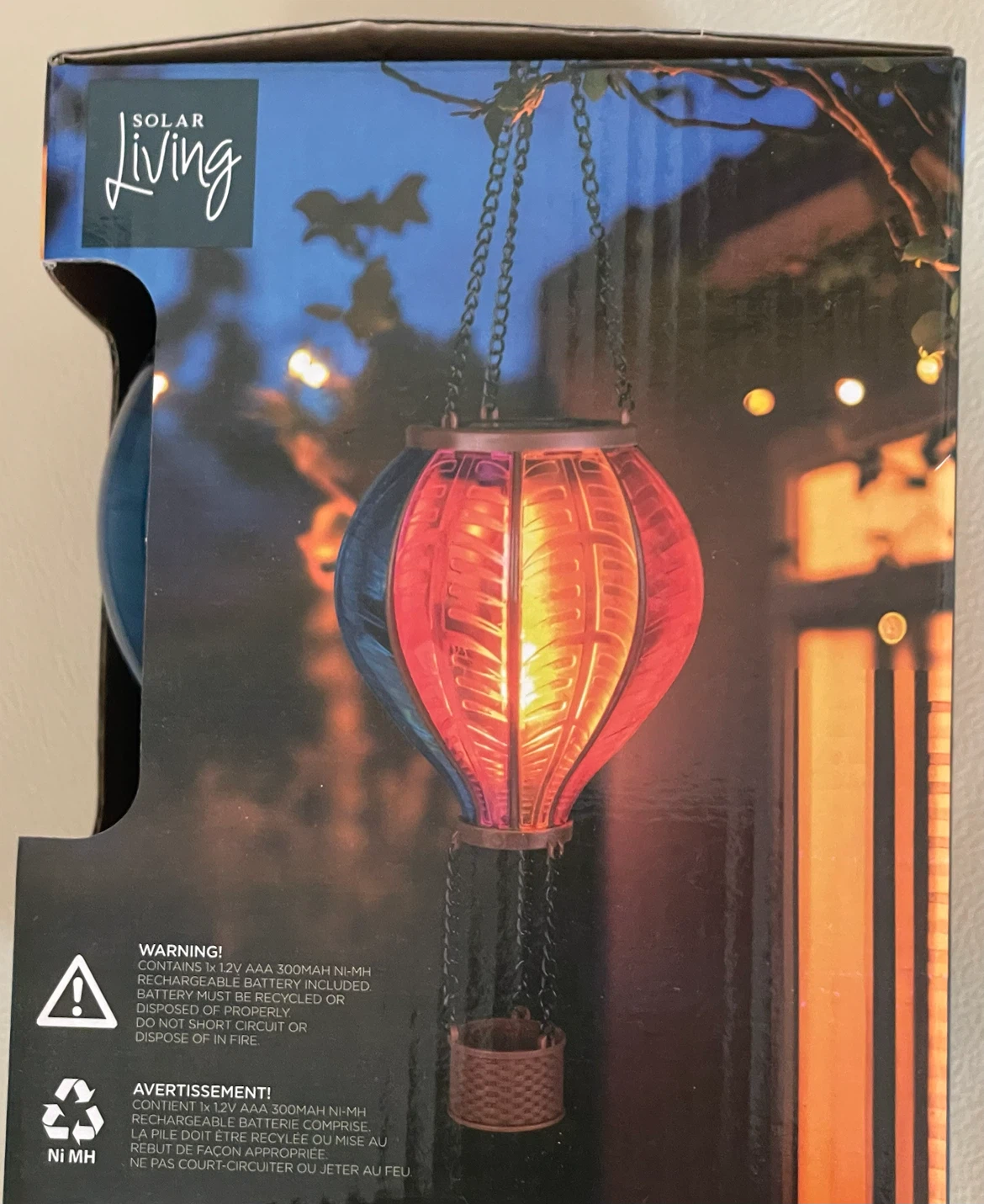 Solar Living 30 Flickering LED Solar Hot Air Balloon Light