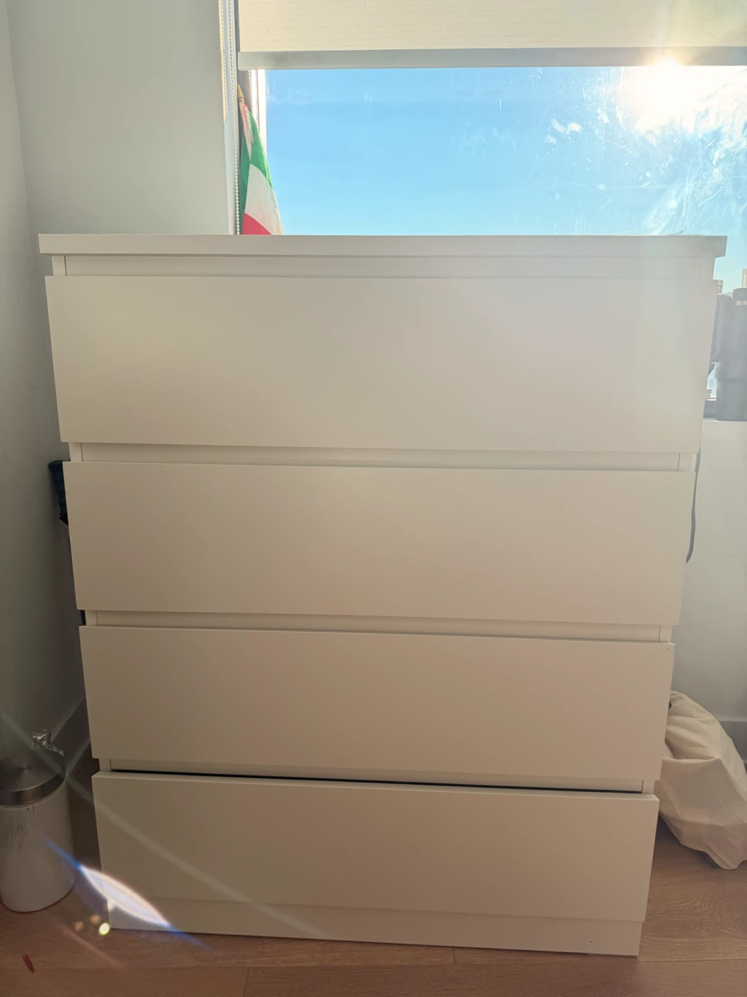White 4-Drawer Dresser
