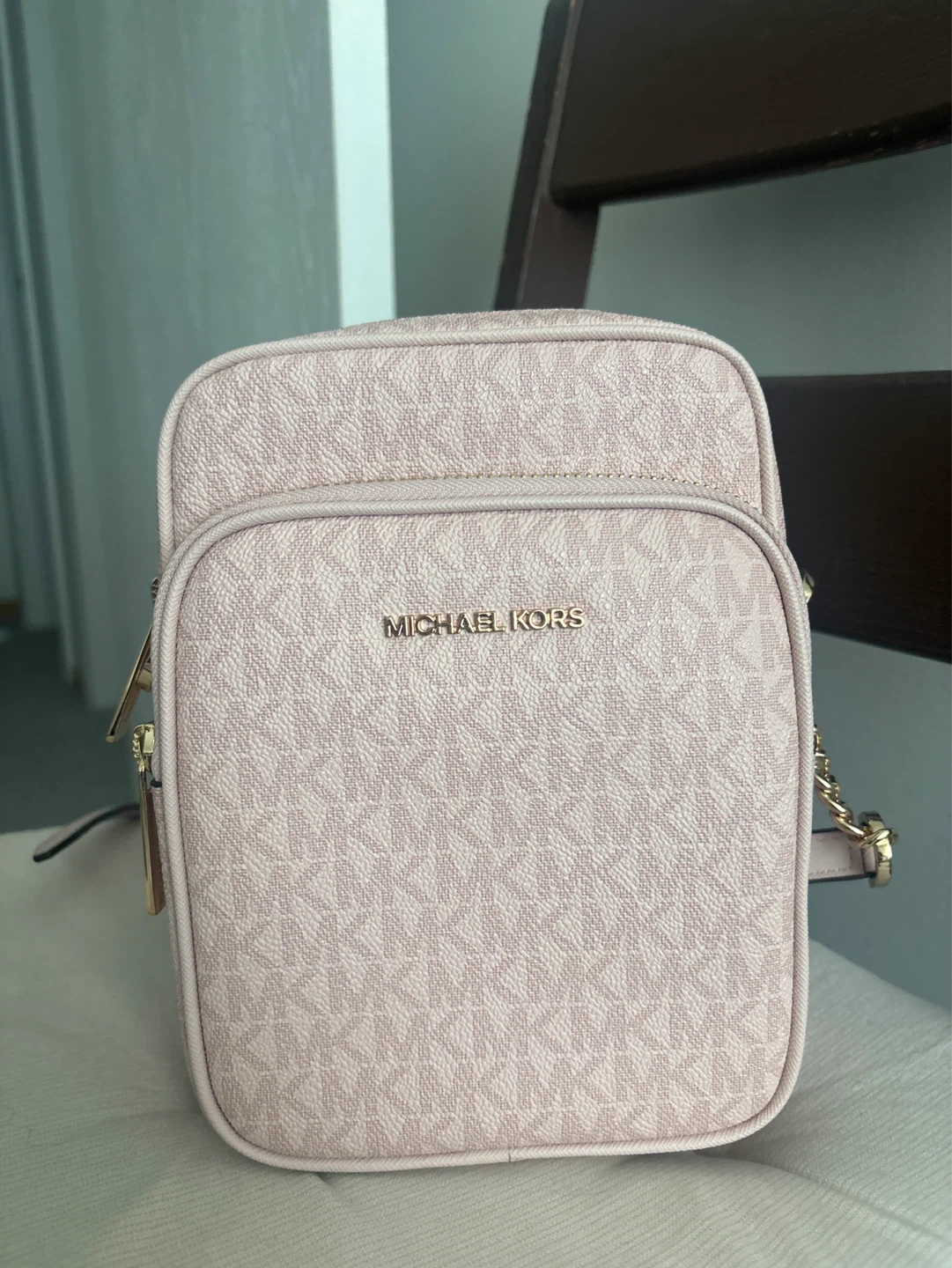 Michael Kors Pink Logo Camera Bag