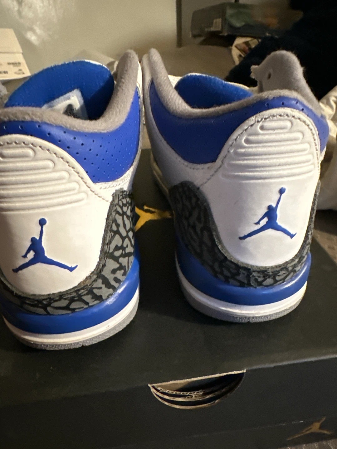 Jordan 3 Retro PS Kids Shoes White/Racer Blue - photo 5