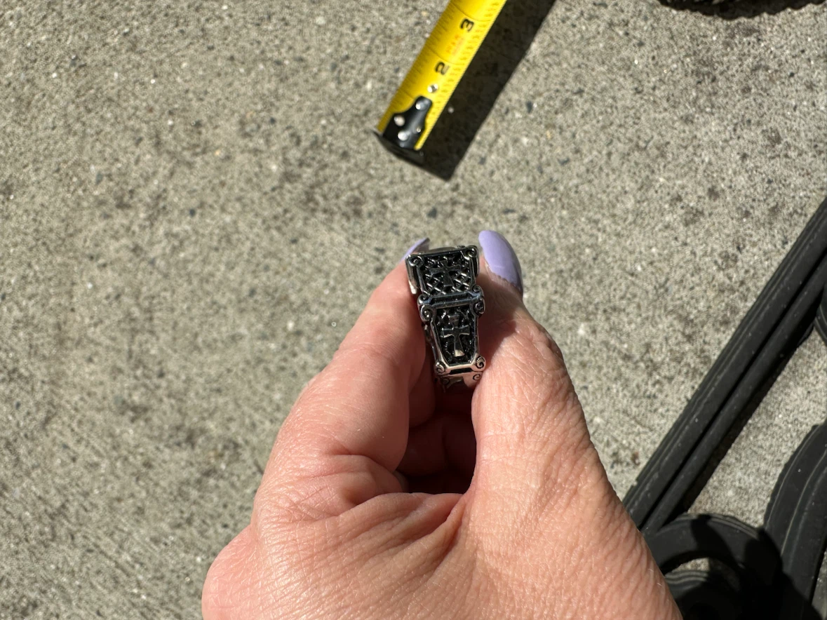 Men's Black Gemstone Ring - photo 3
