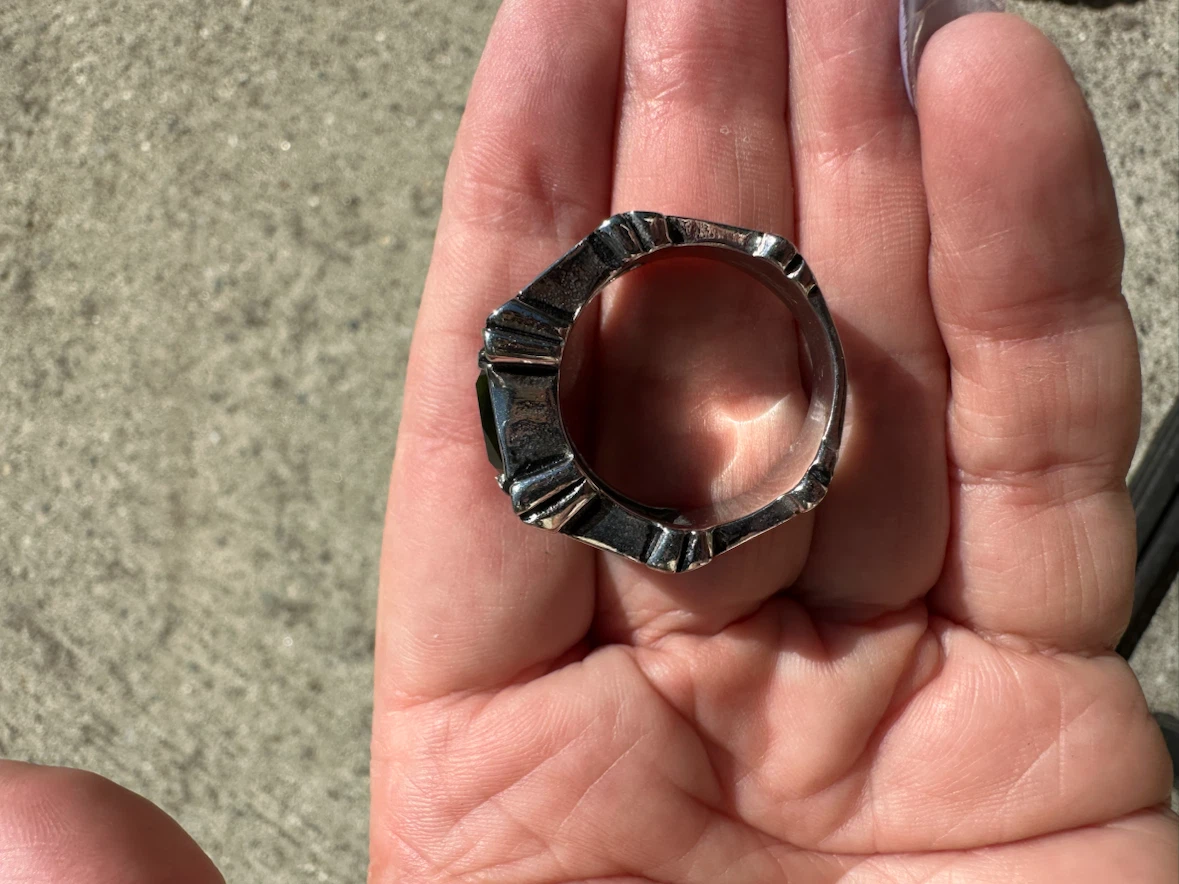 Men's Black Gemstone Ring - photo 5