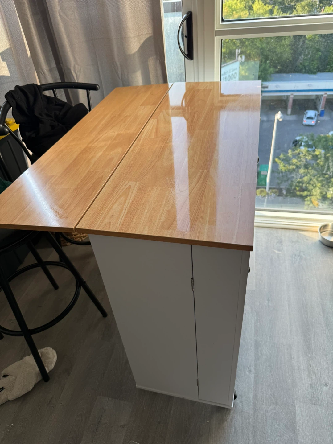 Kitchen Island with spice rack (Drop Leaf Top) - photo 3