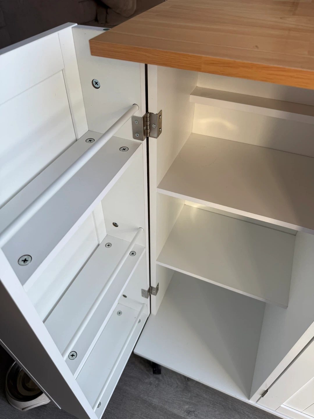 Kitchen Island with spice rack (Drop Leaf Top) - photo 2