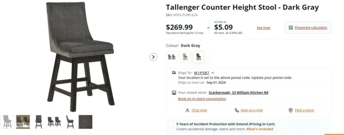 Ashley Counter Height Chairs/Stools – Paid $610 - photo 5