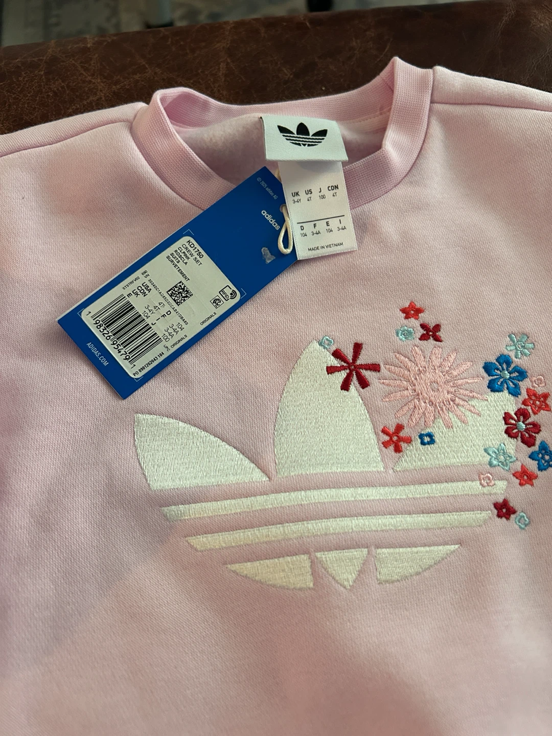 Adidas Crew Set with Floral Print - Pink - photo 4