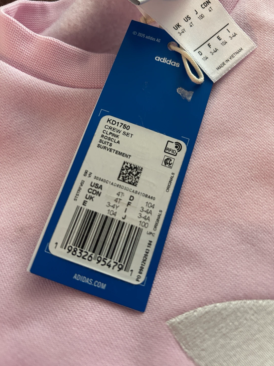 Adidas Crew Set with Floral Print - Pink - photo 5
