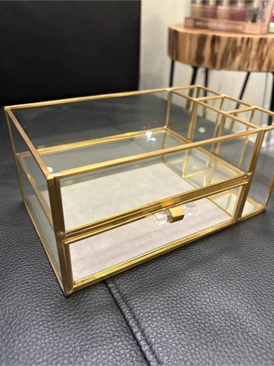 New Glass makeup organizer with drawer - photo 3