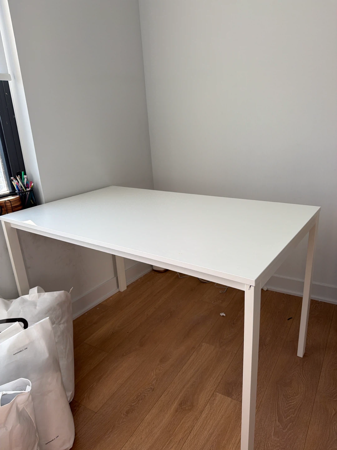 White Dining Table / Desk - photo 2