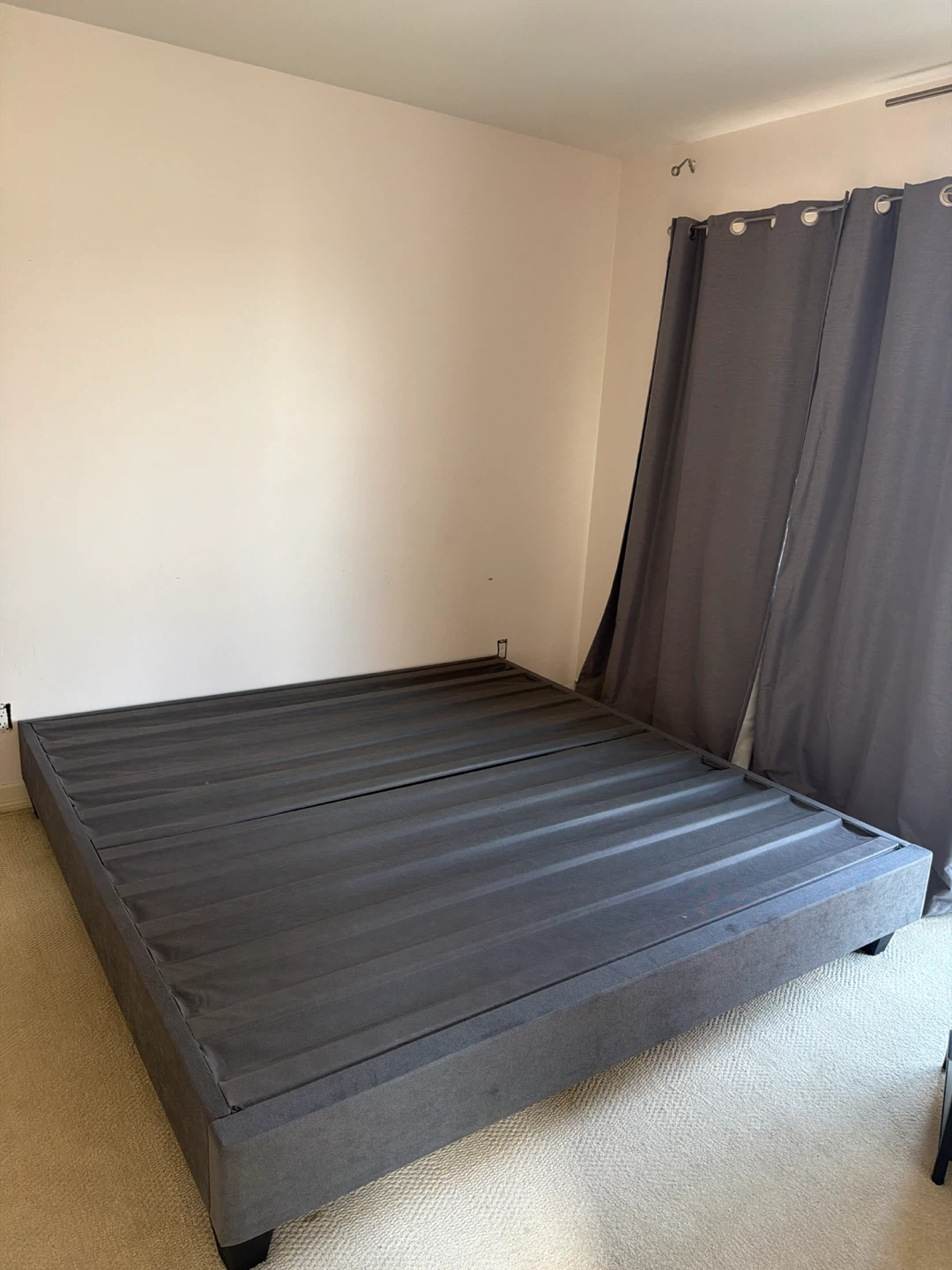 Grey Upholstered Bed Frame