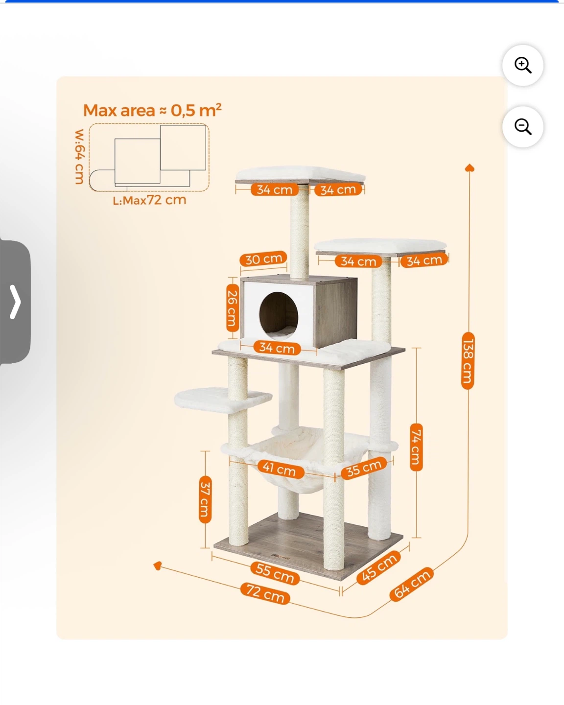 Large Cat Tree Condo with Hammock - photo 2