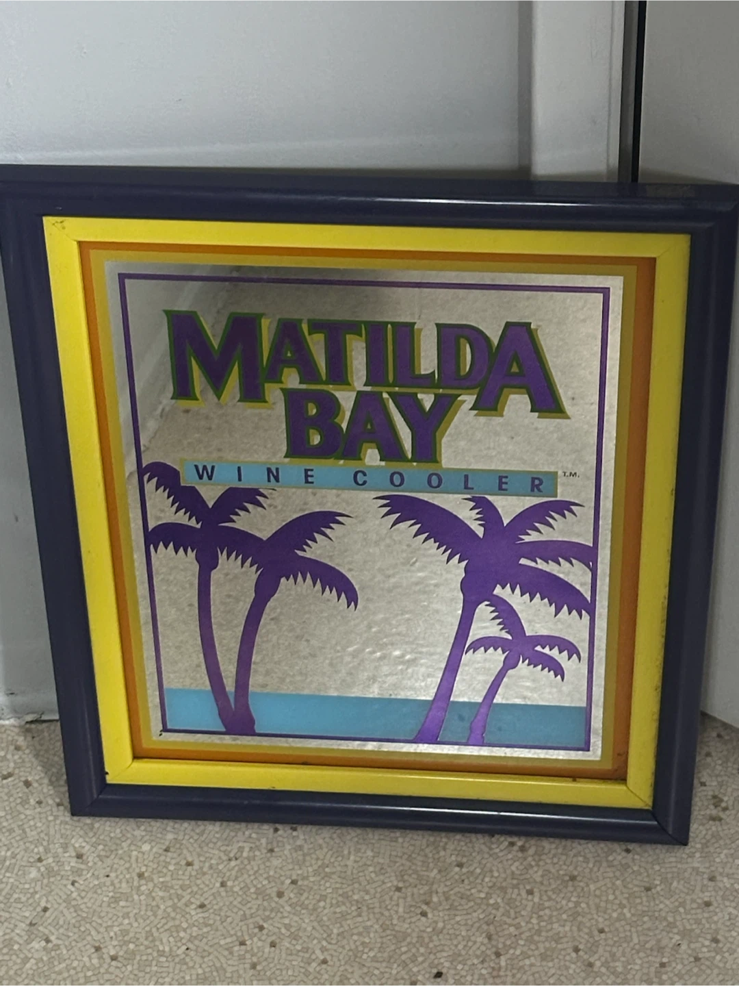 Vintage 1980s Matilda Bay Wine Cooler Bar Mirror