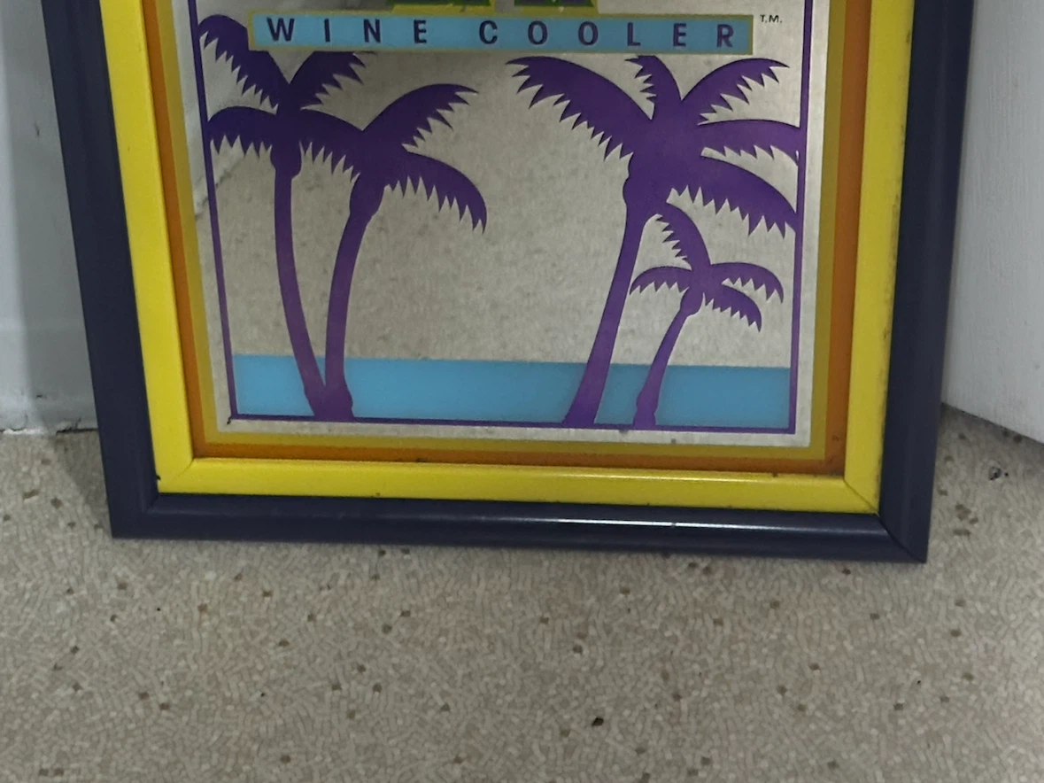 Vintage 1980s Matilda Bay Wine Cooler Bar Mirror - photo 2