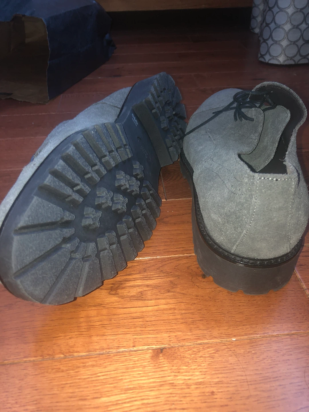 NEW Gianni Russo Suede Oxford Shoes Grey Size 12 - photo 3