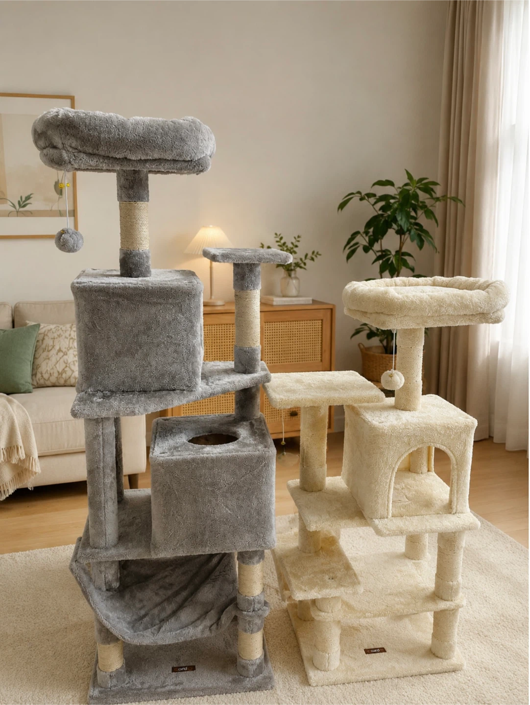 FEANDREA 59.5" Cat Tree with Hammock