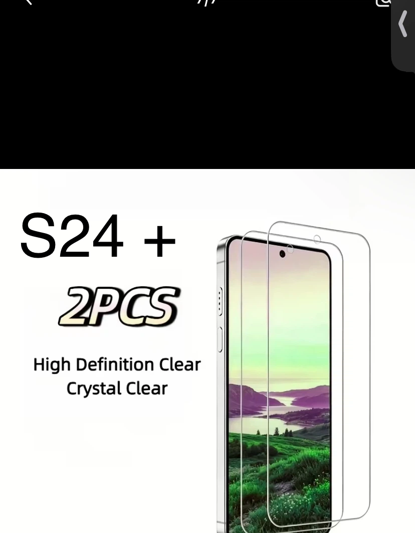 Samsung s24 plus 2 screen protectors