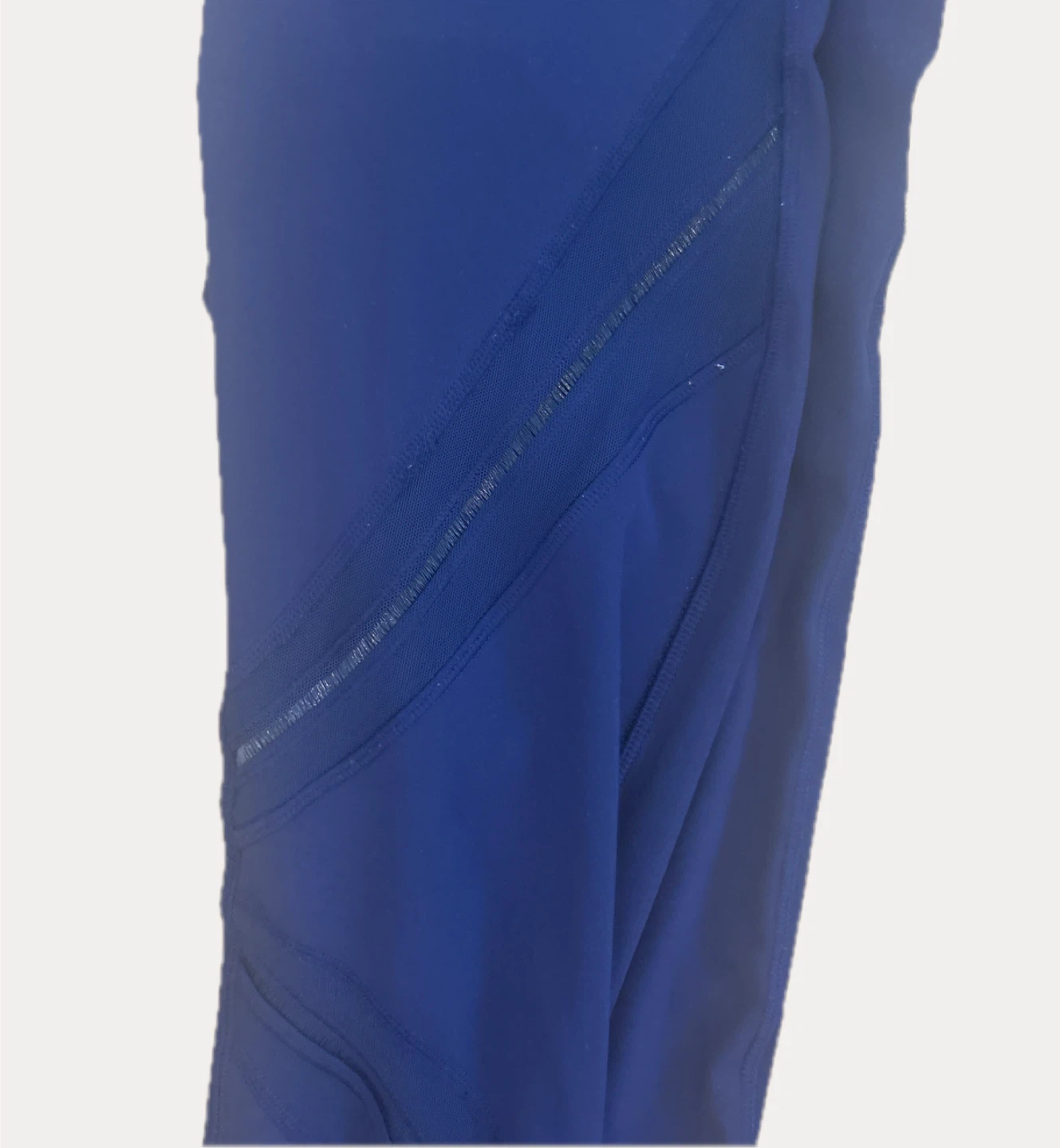 Lululemon Navy Blue Cropped Leggings with mesh detail - photo 2