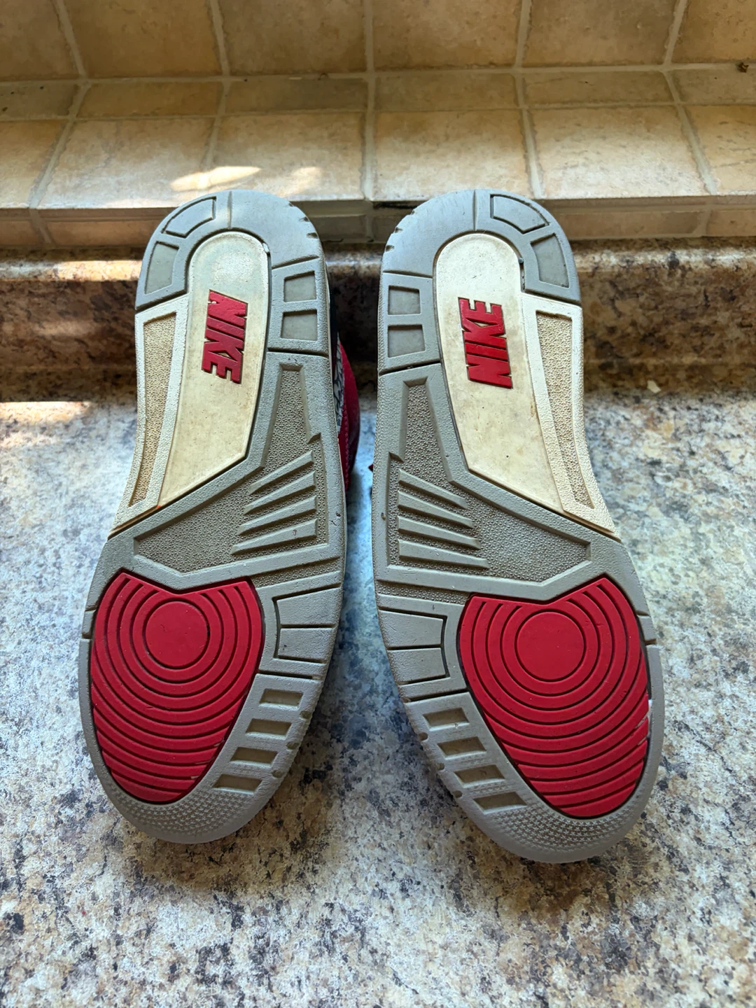 Nike Air Jordan 3 Red Cement Sneakers - photo 5