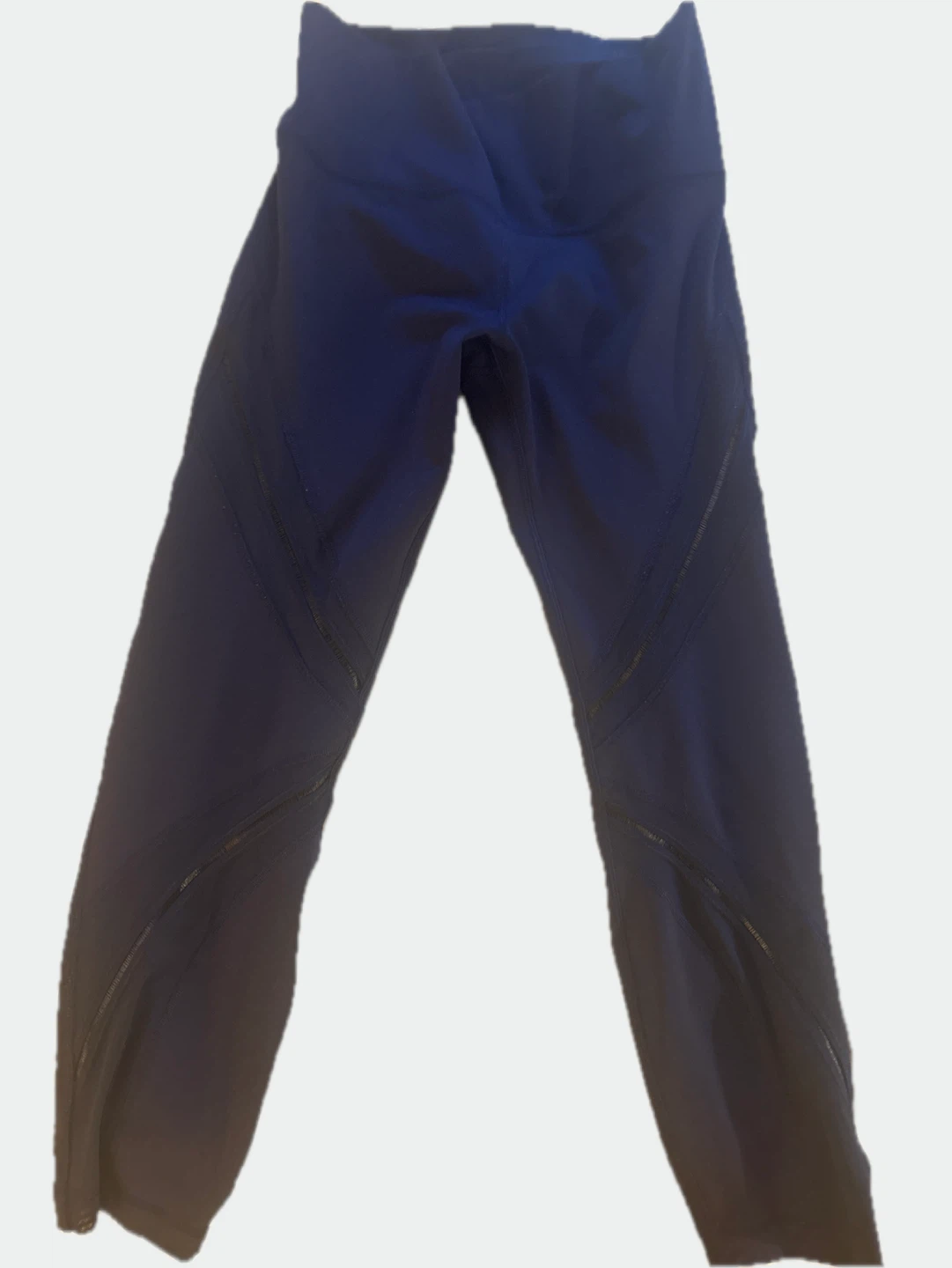 Lululemon Navy Blue Cropped Leggings with mesh detail - photo 5