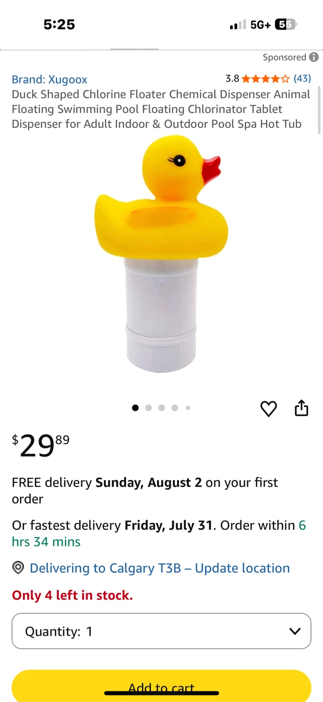 Duck Shaped Chlorine Floater - photo 2