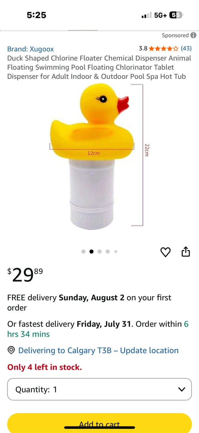 Duck Shaped Chlorine Floater - photo 3