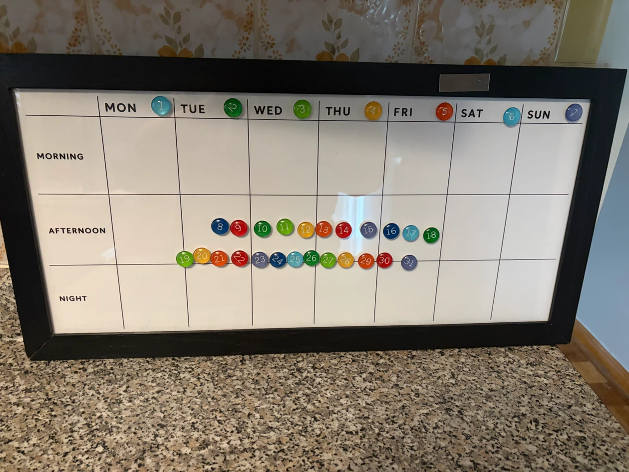 Magnetic Dry Erase Weekly Planner Whiteboard