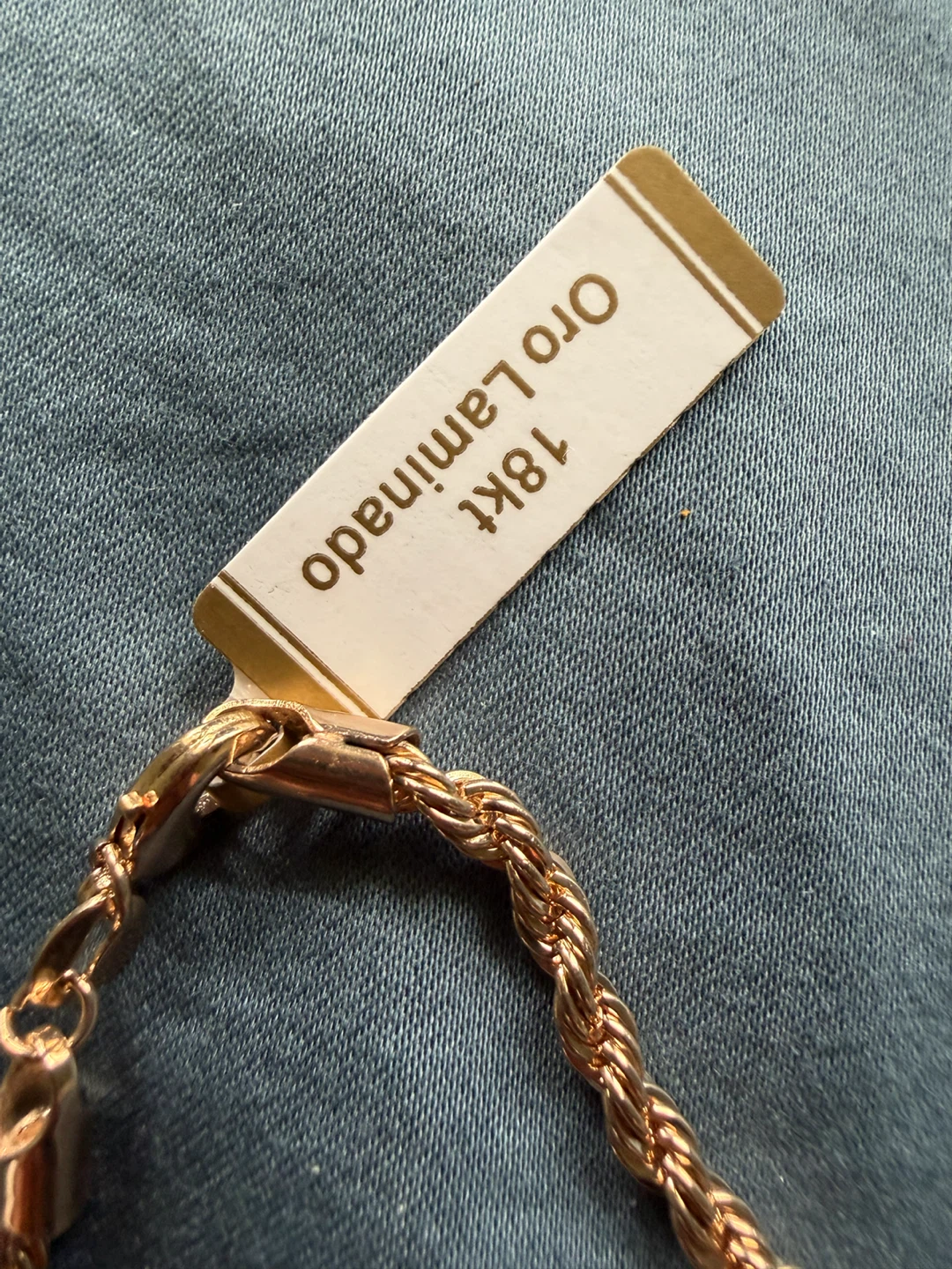 18kt Gold Laminado Rope Chain Necklace