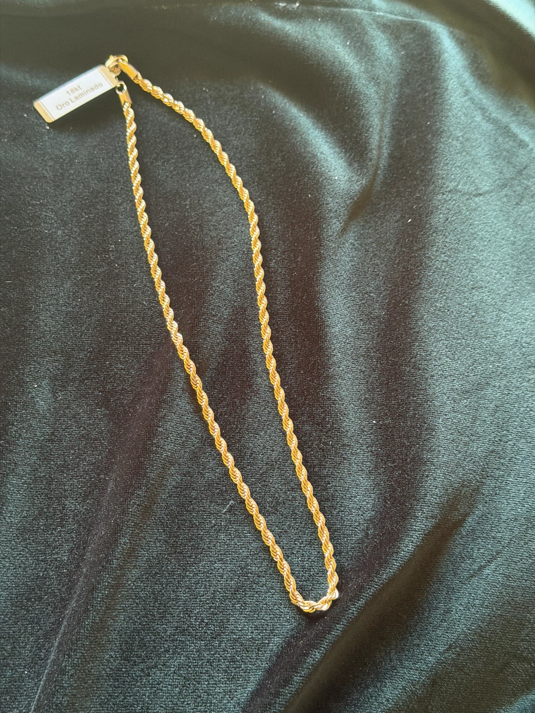 18kt Gold Laminado Rope Chain Necklace - photo 2