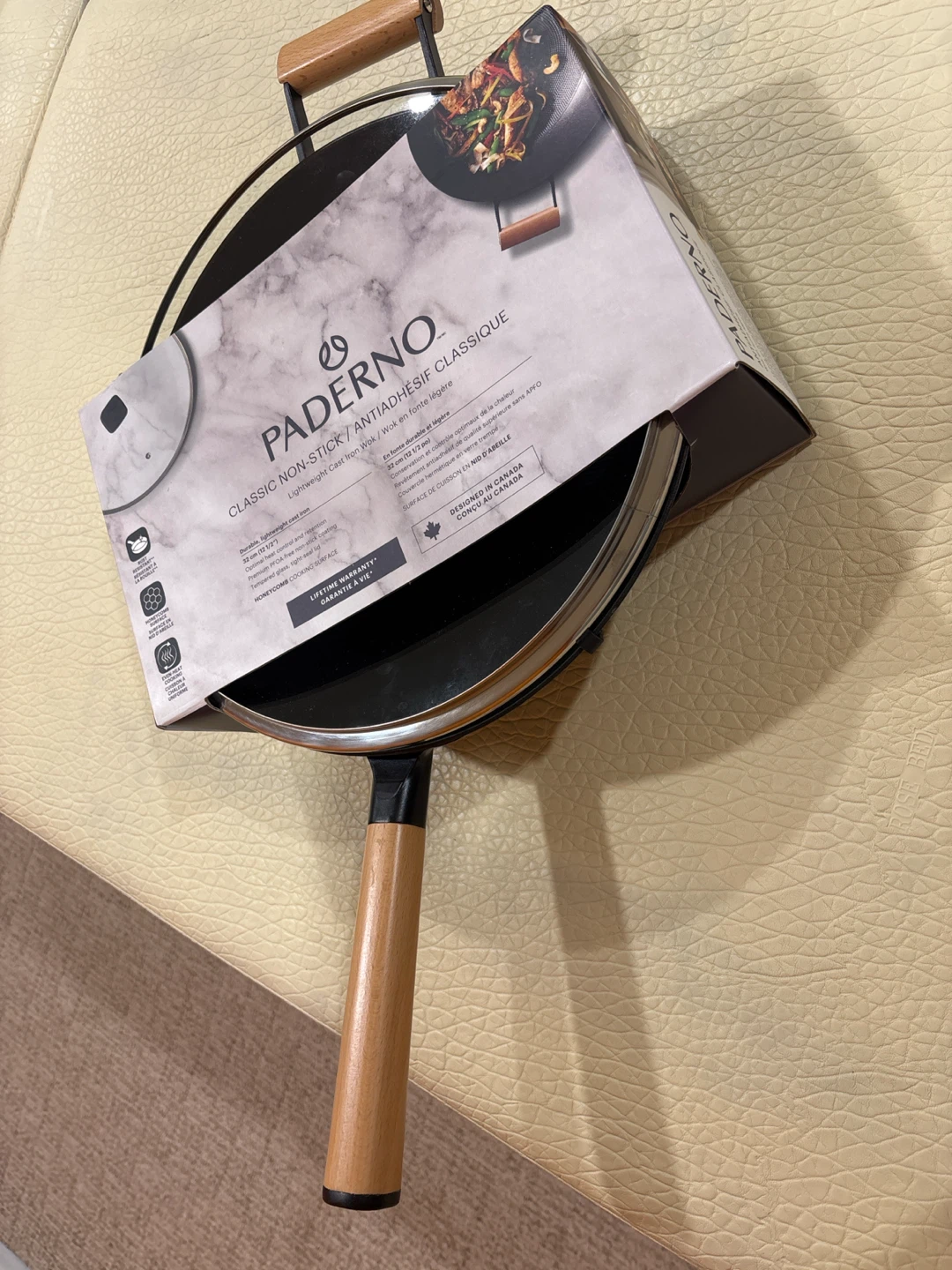 Paderno Classic Non-Stick Cast Iron Wok 12-inch - photo 2