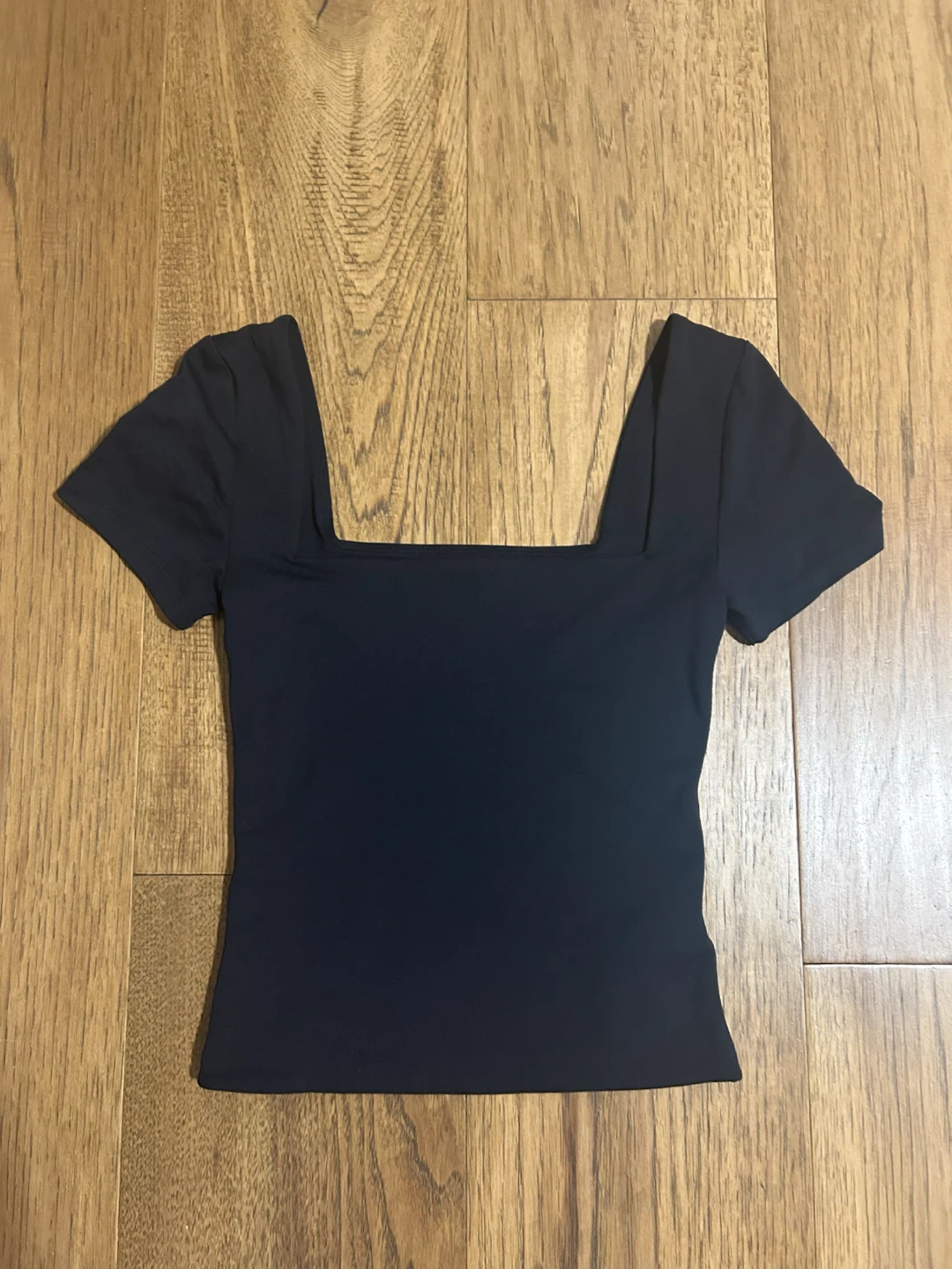Aritzia Contour Black Square Neck Top - XS