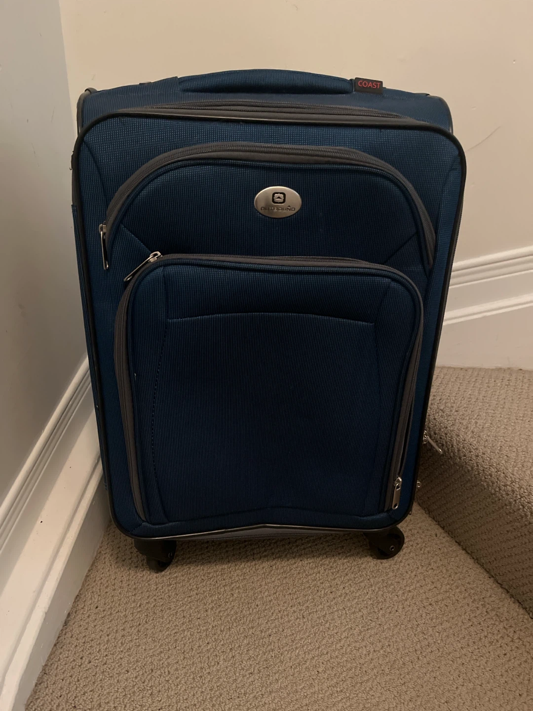 Blue Outbound Carry-On Suitcase