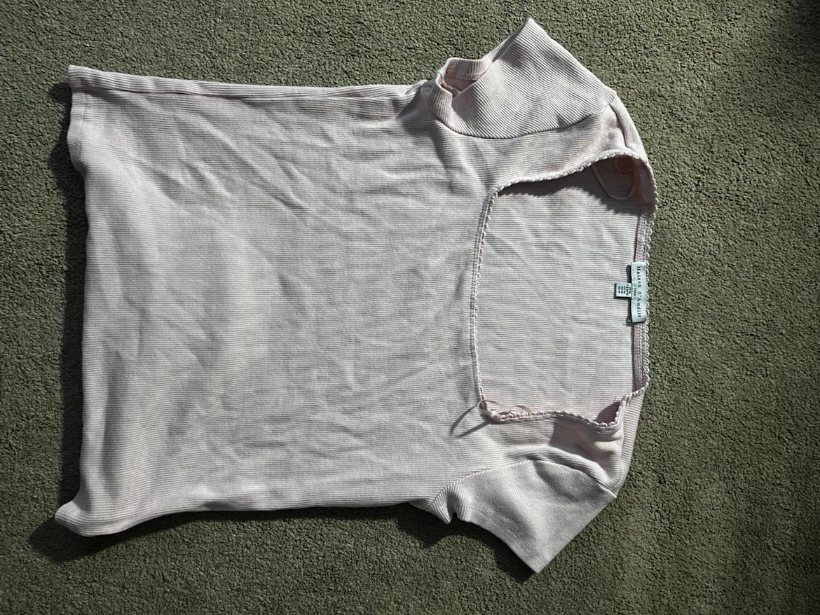Maison d'Amélie Ribbed Mock Neck Top