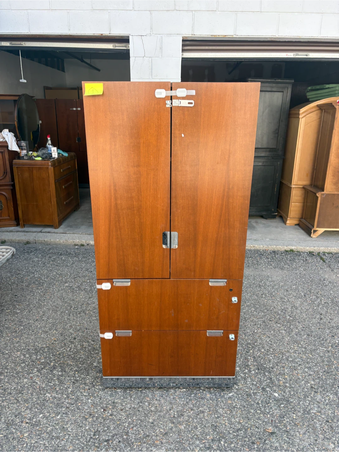 Free delivery used Wooden Cabinet with Shelves and Drawers