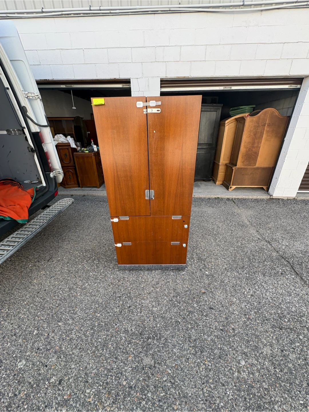 Free delivery used Wooden Cabinet with Shelves and Drawers - photo 3