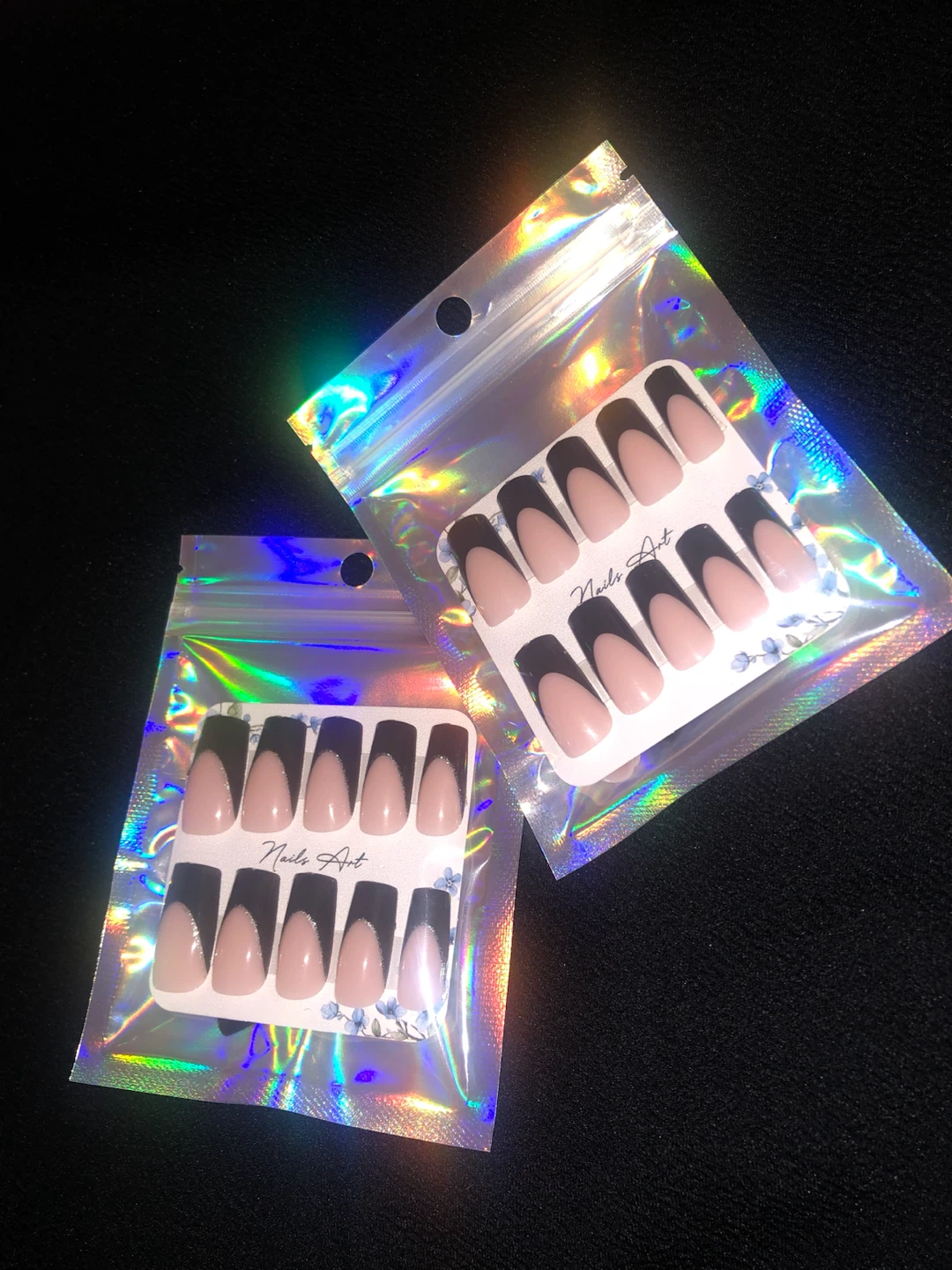 French Tip Press-On Nails (2 Sets)