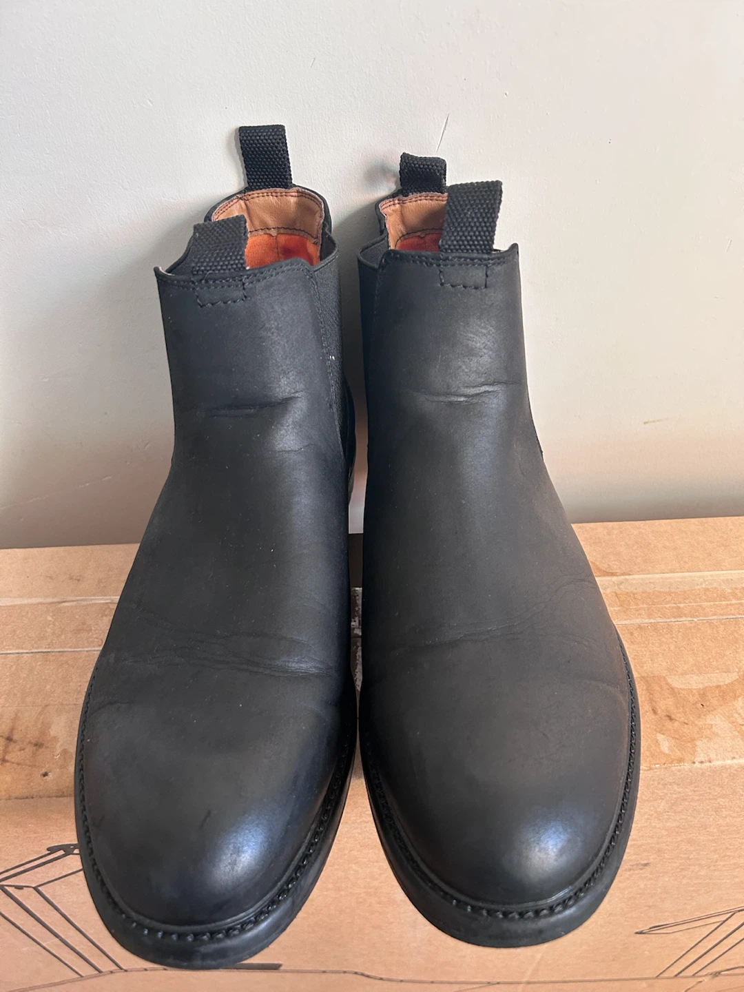 Black Vegan Leather Chelsea Boots