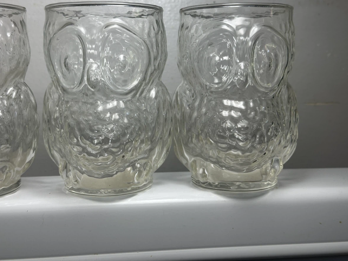 Set of 4 Libbey owl glasses - photo 3