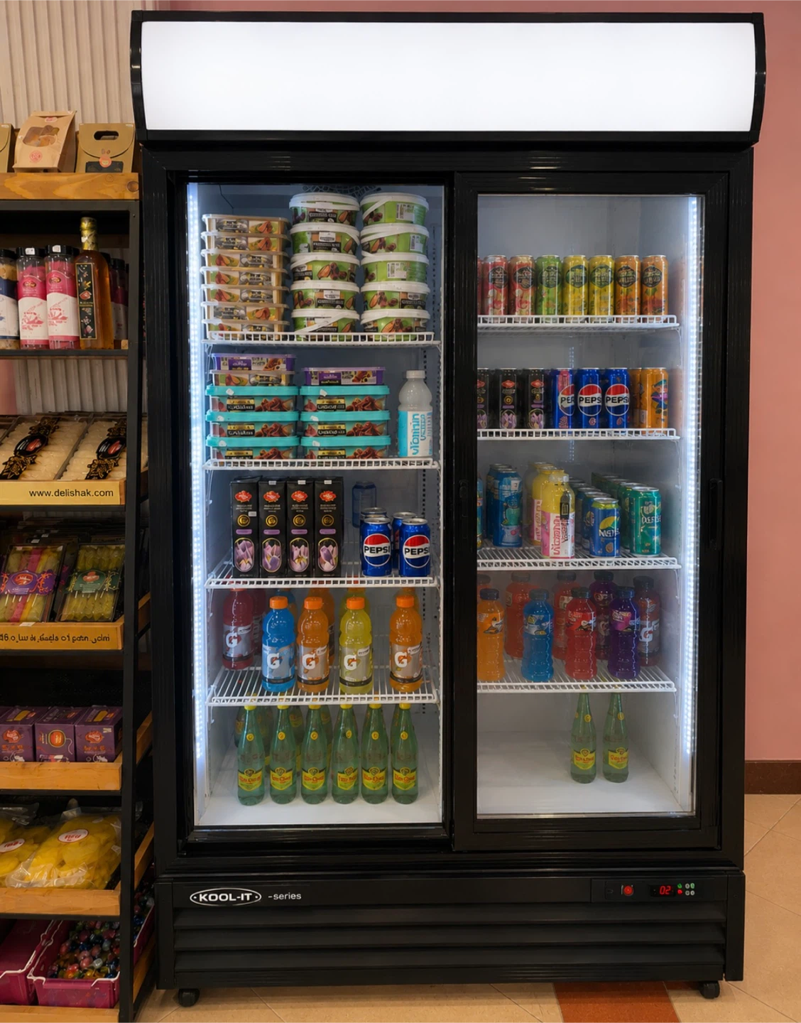 KOOL-IT Commercial 2 Door Glass Display Refrigerator