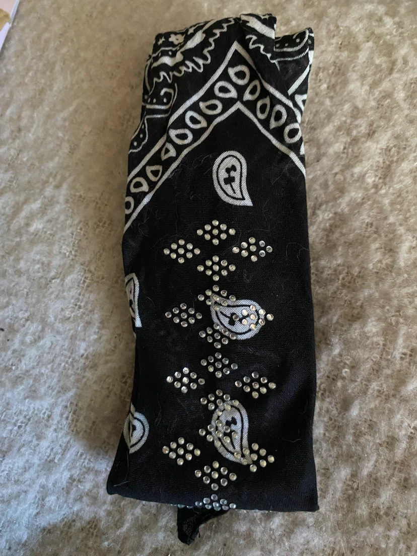 Black Bandana with Rhinestones