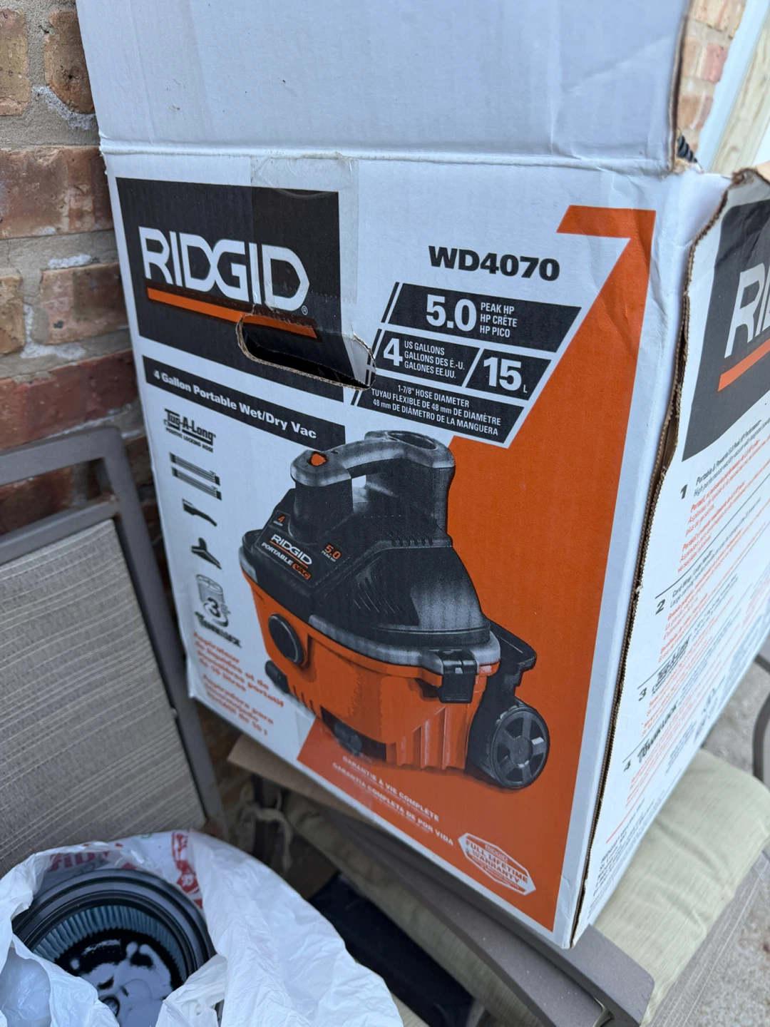 RIDGID WD4070 4 Gallon Portable Wet/Dry Vac