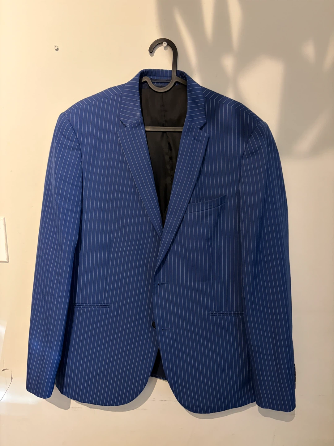 Blue Pinstripe Slim Fit Blazer