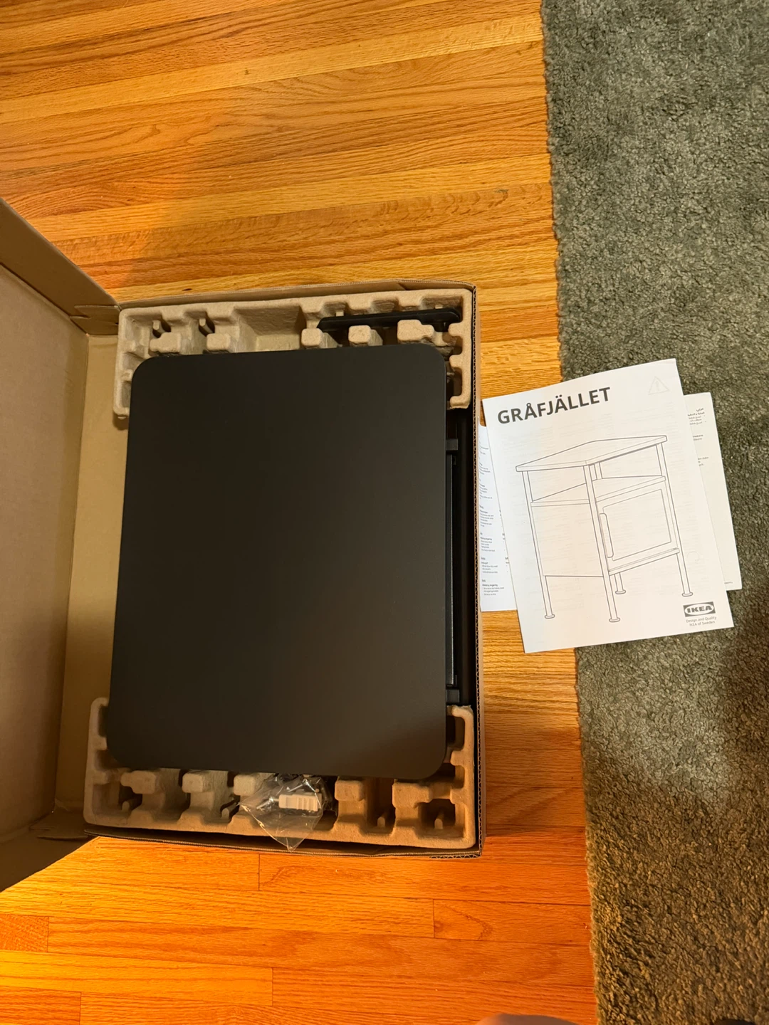 IKEA GRÄFJÄLLET Nightstand Anthracite - photo 2