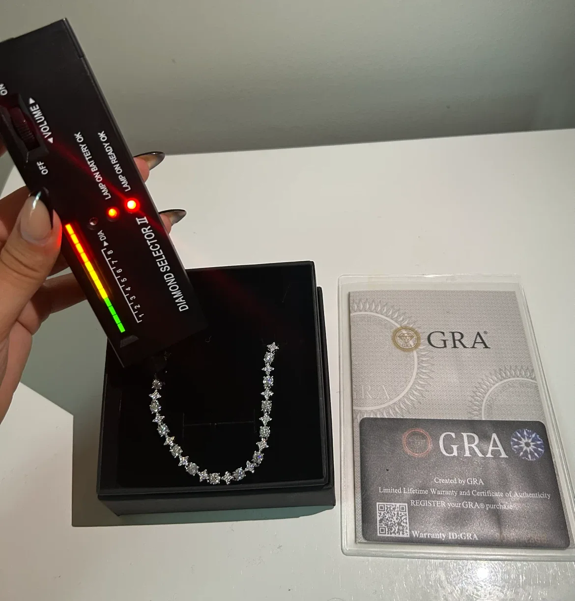 GRA Moissanite Tennis Bracelet