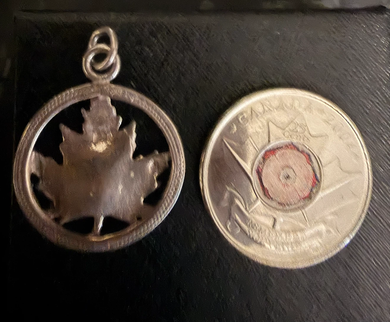 Maple leaf Sterling silver 925 pendant - photo 2