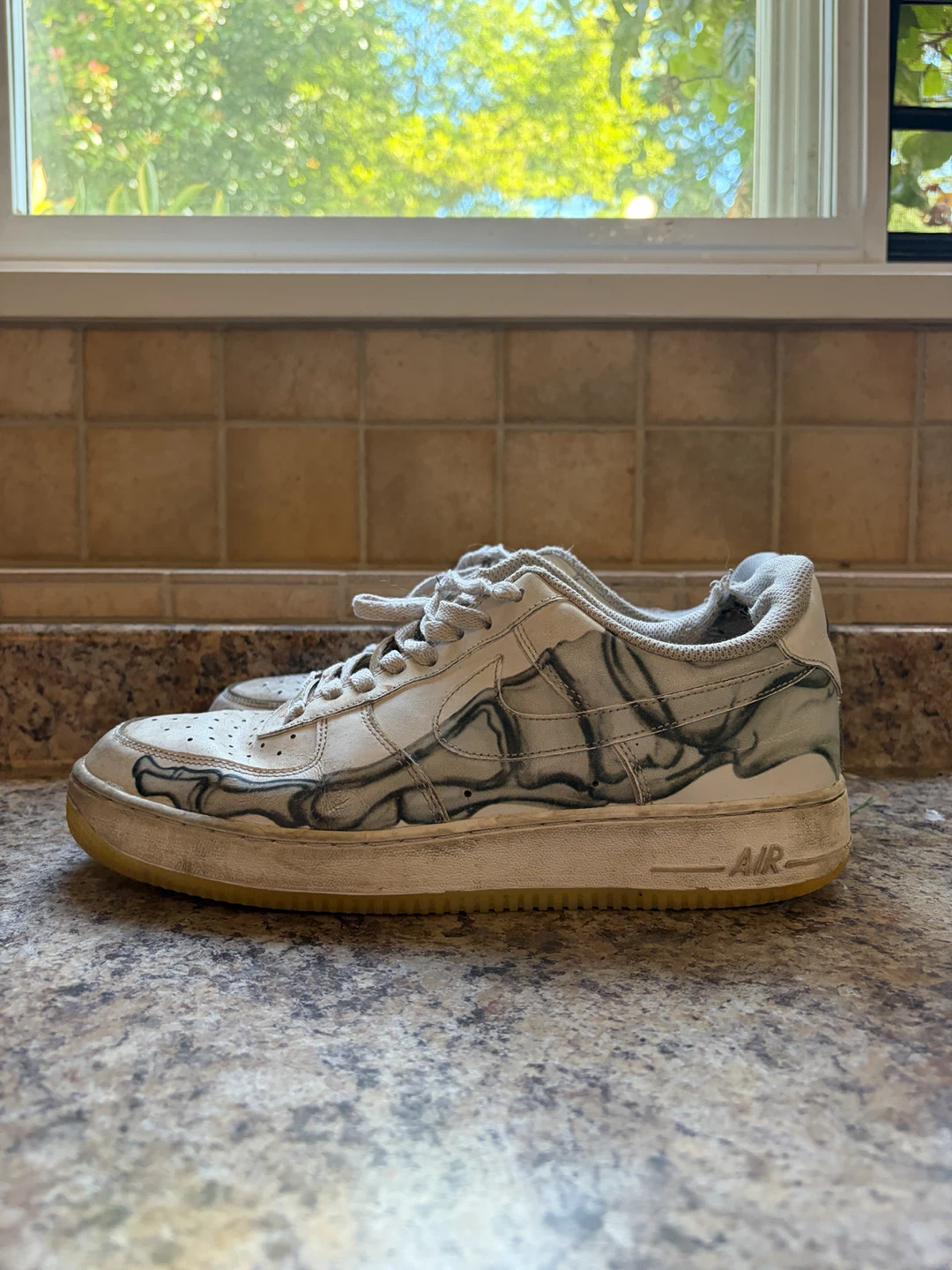 Nike Air Force 1 Skeleton Custom Sneakers - photo 3