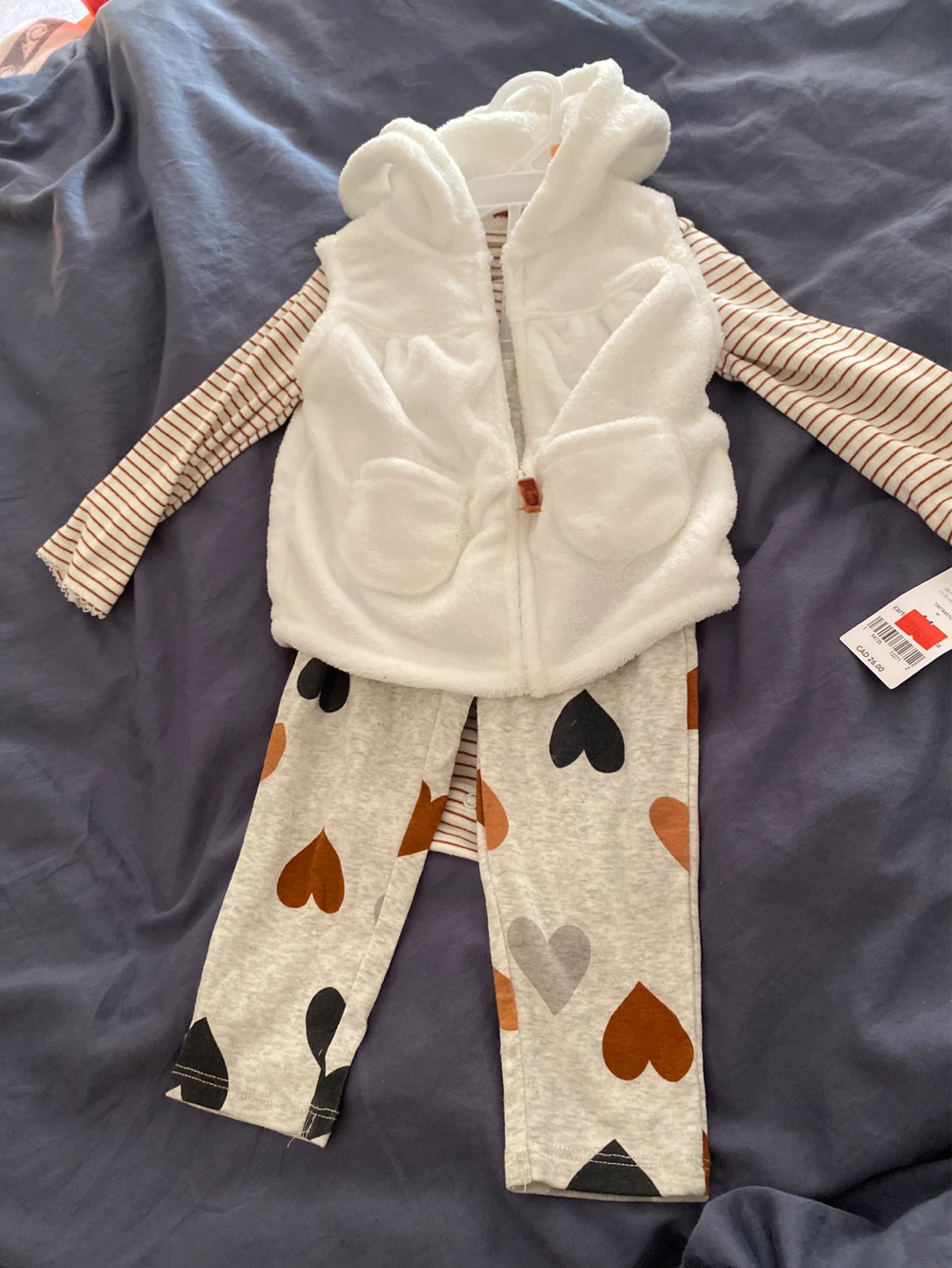 Carter's Baby Girl 3-Piece Heart Outfit